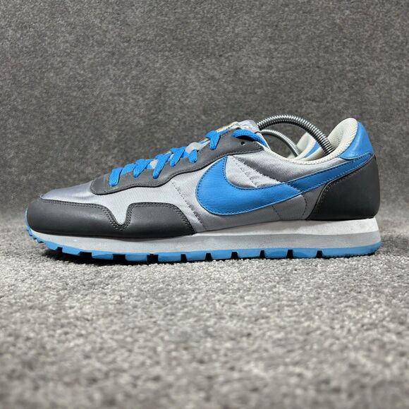 Nike Air Pegasus 708073-991 Mens Sz 12 Black Silver Leather Athletic Shoes Used main image 7